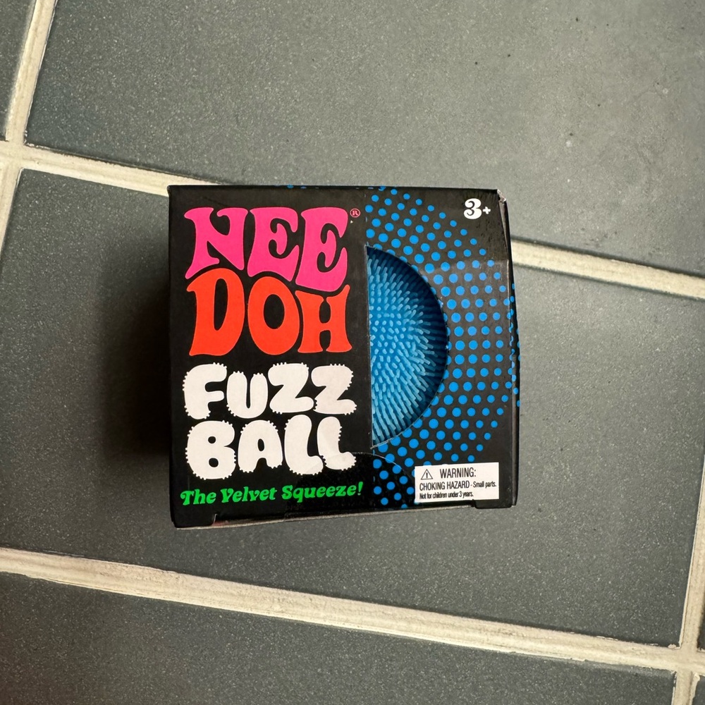 NeeDoh Fuzz Ball Stress Toy - Blue